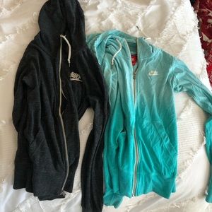 SET OF 2 Nike Zip Up hoodies